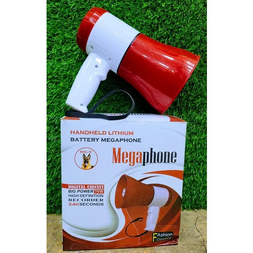 Red & White Handheld Lithium Battery Megaphone