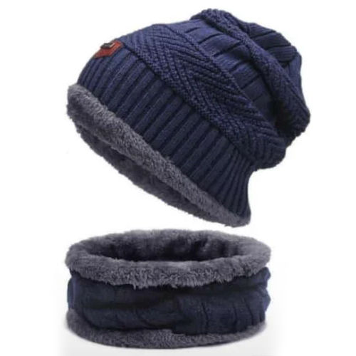 Purple Men Knitted Woolen Cap