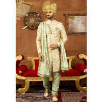 Indian Embroidered Art Silk Ethnic Sherwani