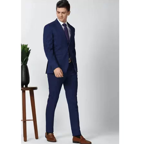 Embroidered Blended Wool Blazers Suit