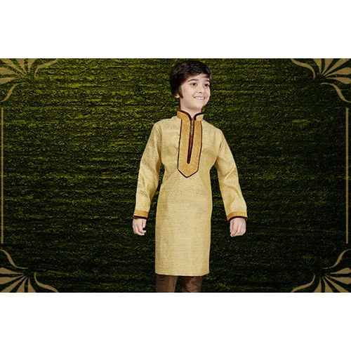 Stylish Gold Banarasi Jacquard Kurta