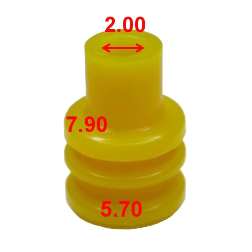 357972741B (HY1431), Wire Seal for Wire Harness, Yellow, VW-Audi