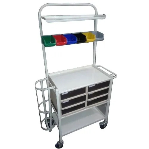 MS Powder Coated Crash Cart Trolley