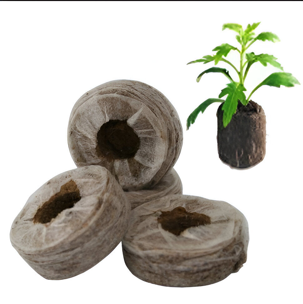 Cocopeat coin block Coir pith for kitchen and terrace gardening