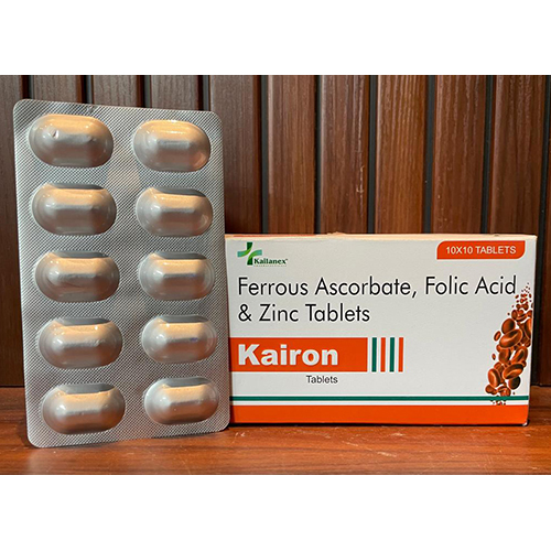 Ferrous Ascorbate Folic Acid And Zinc Tablets