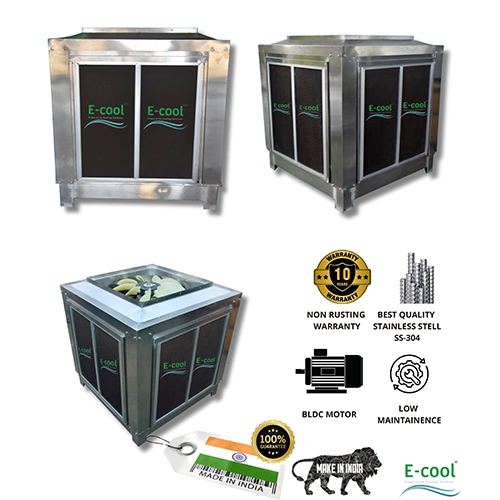White Stainless Steel Ss 304 Industrial Duct Air Cooler 25000 Cmh 14715 Cfm