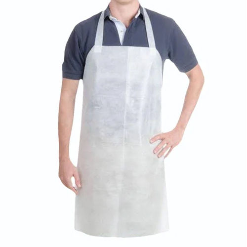 Disposable White Apron Design: Plain