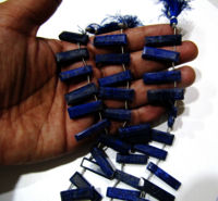 Natural Lapis Lazuli Baguette Shape 15-20mm Beads strand 8 Inches long