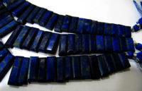 Natural Lapis Lazuli Baguette Shape 15-20mm Beads strand 8 Inches long