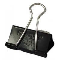 Black Gorilla Binder Clip - Plastic, 25mm Size, Elegant Black Color | Standard Rectangular Design For Office Document Management