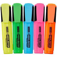 Kokuyo Camlin Office Highlighter - High-quality Plastic, Standard Size, Multicolor Pack | Smudge-free Highlighting On Paper And More