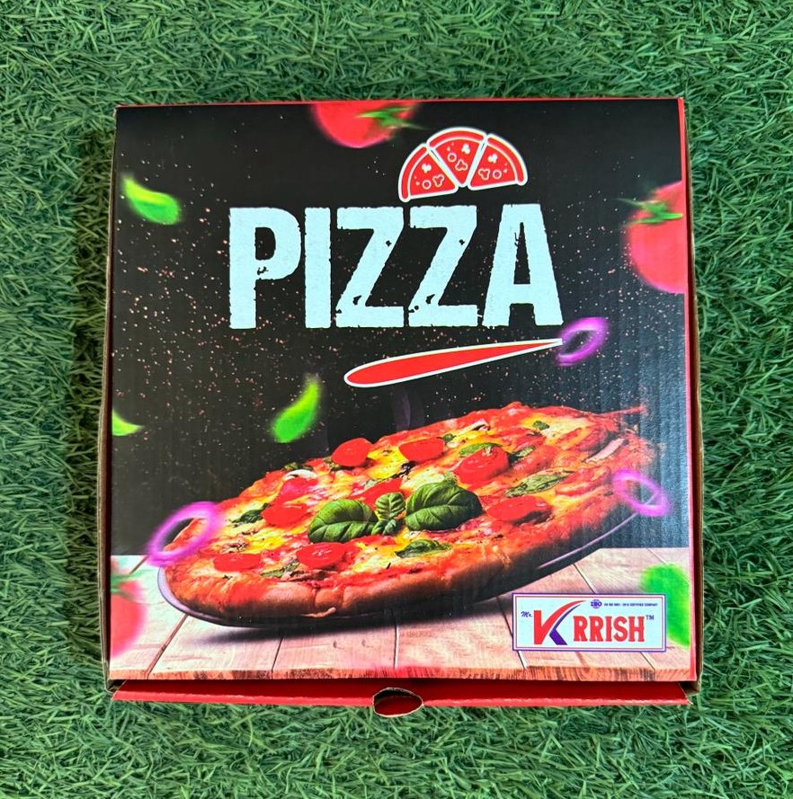 Pizza Box Medium - Cardboard Material, Standard Medium Size | Ideal for Delivery and Takeout, Eco-Friendly Packaging Solution