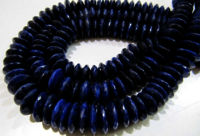 Natural Lapis Lazuli German Cut Faceted 9 to 12mm Beads Strand 8 inches Long