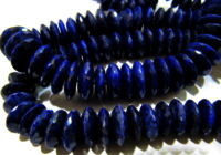 Natural Lapis Lazuli German Cut Faceted 9 to 12mm Beads Strand 8 inches Long