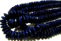 Natural Lapis Lazuli German Cut Faceted 9 to 12mm Beads Strand 8 inches Long