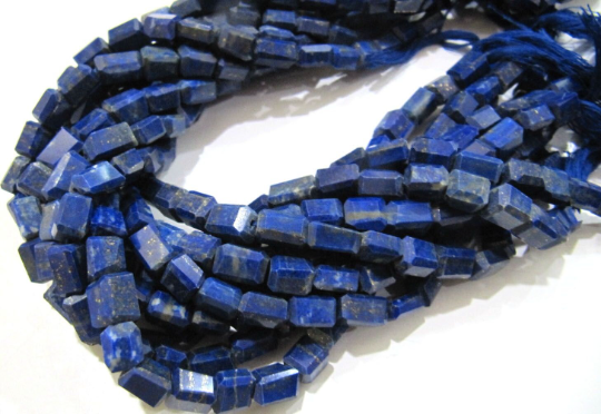 Natural Lapis Lazuli Nugget Shape 8mm To 10mm Beads Strand 8''Long