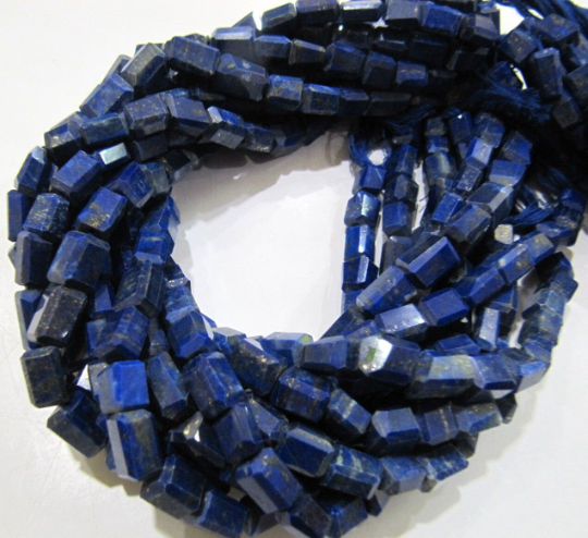 Natural Lapis Lazuli Nugget Shape 8mm To 10mm Beads Strand 8''Long