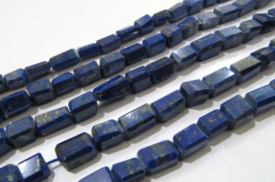 Natural Lapis Lazuli Nugget Shape 8mm To 10mm Beads Strand 8''Long