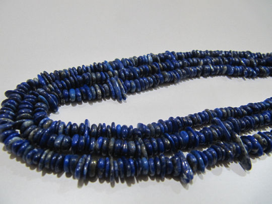 Natural Lapis Lazuli Nugget Shape Plain 5mm To 10mm Beads Strand 8''long