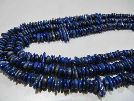 Natural Lapis Lazuli Nugget Shape Plain 5mm To 10mm Beads Strand 8''long