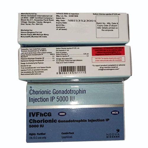 Chorionic Gonadotropin Injection I P 5000 IU