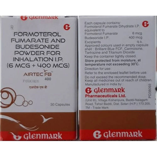 Formoterol Fumarate & Budesonide Inhalation Powder - 400 mcg Dosage | Asthma Relief, Long-Lasting Bronchodilator, Anti-Inflammatory Action, Cool & Dry Storage