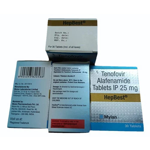 25 Mg Tenofovir Alafenamide Tablets Ip - Drug Type: General Medicines