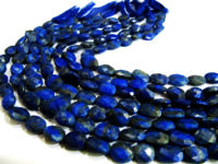 Natural Lapis Lazuli Oval Faceted 9x12mm Beads Sold per strand 10''long