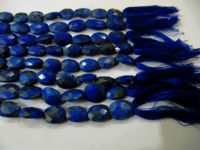 Natural Lapis Lazuli Oval Faceted 9x12mm Beads Sold per strand 10''long