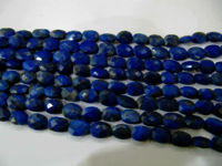 Natural Lapis Lazuli Oval Faceted 9x12mm Beads Sold per strand 10''long