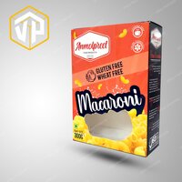 Macaroni Customized Packaging Box Manufacturer - Food-grade Paper, Square Design, Glossy Lamination, Uv Offset Printing, Eco-friendly Features