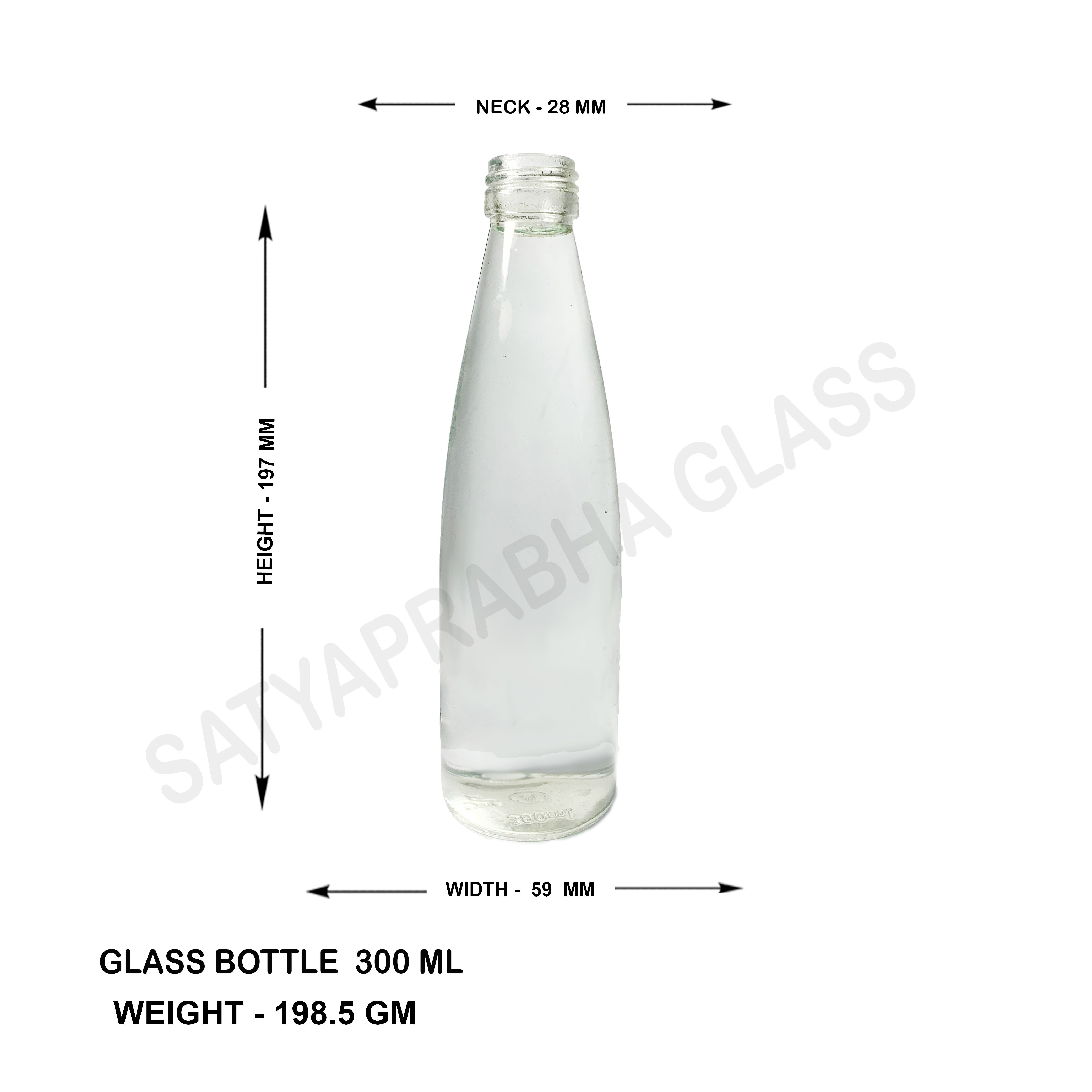 300 ml glass bottle