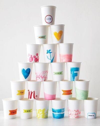 Printed Paper Cups - Color: Multi-Coloured.