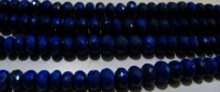 Natural Lapis Lazuli Rondelle Faceted 5 to 8mm Graduated Strand 9inch long