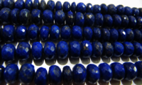 Natural Lapis Lazuli Rondelle Faceted 9-10mm Graduated Beads Strand 10''long