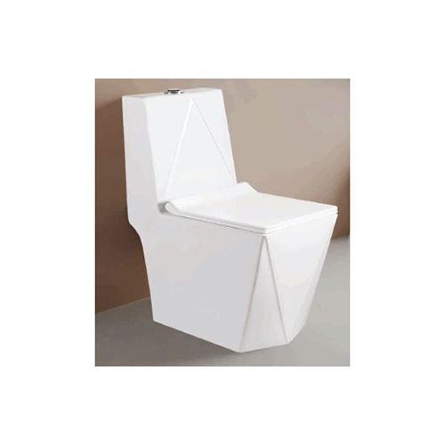 Diamond One Piece Toilet Seat Closet - Color: White