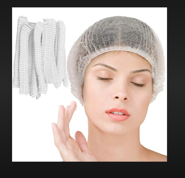 Buffant Cap - Polypropylene, One Size, White Bouffant Style, Elastic, Bulk Packaging for Medical, Food Service, Industrial Hygiene Usage