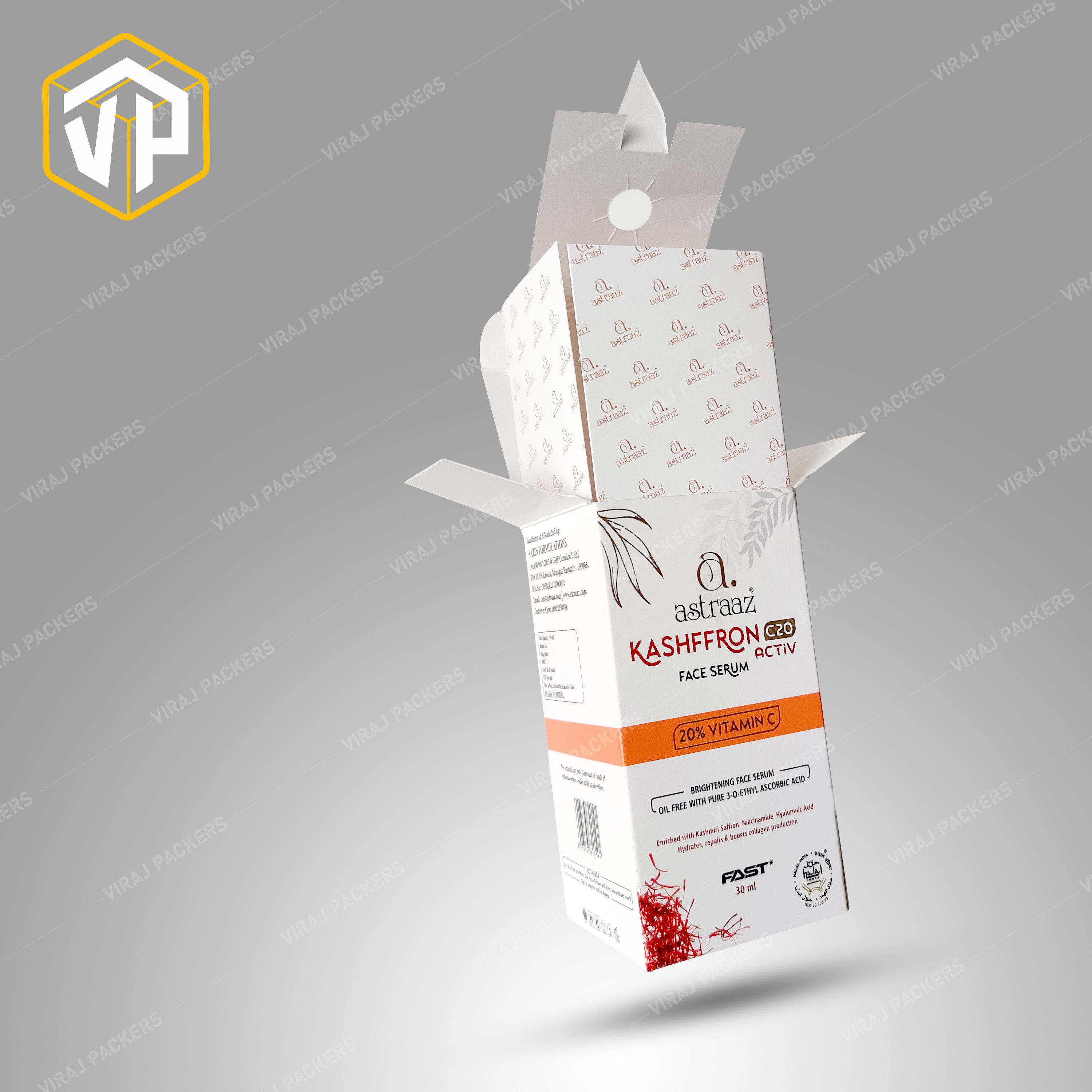 Customized Face Serum Packaging Box Manufacturer