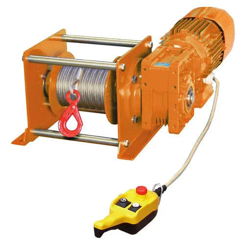 Orange Paint Coated Heavy Duty Electric Rope Winch