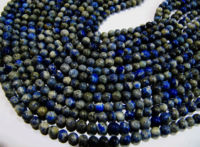 Natural Genuine Lapis Lazuli Round Plain 4-5 mm Beads Strand 13 Inches Long