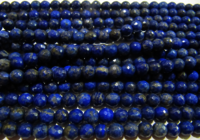 Natural Lapis Lazuli Round Faceted Beads 6mm Sold Per Strand 15 inch long