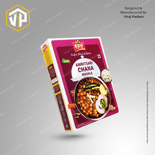 Customized Chana Masala Packaging Boxes Manufacturer