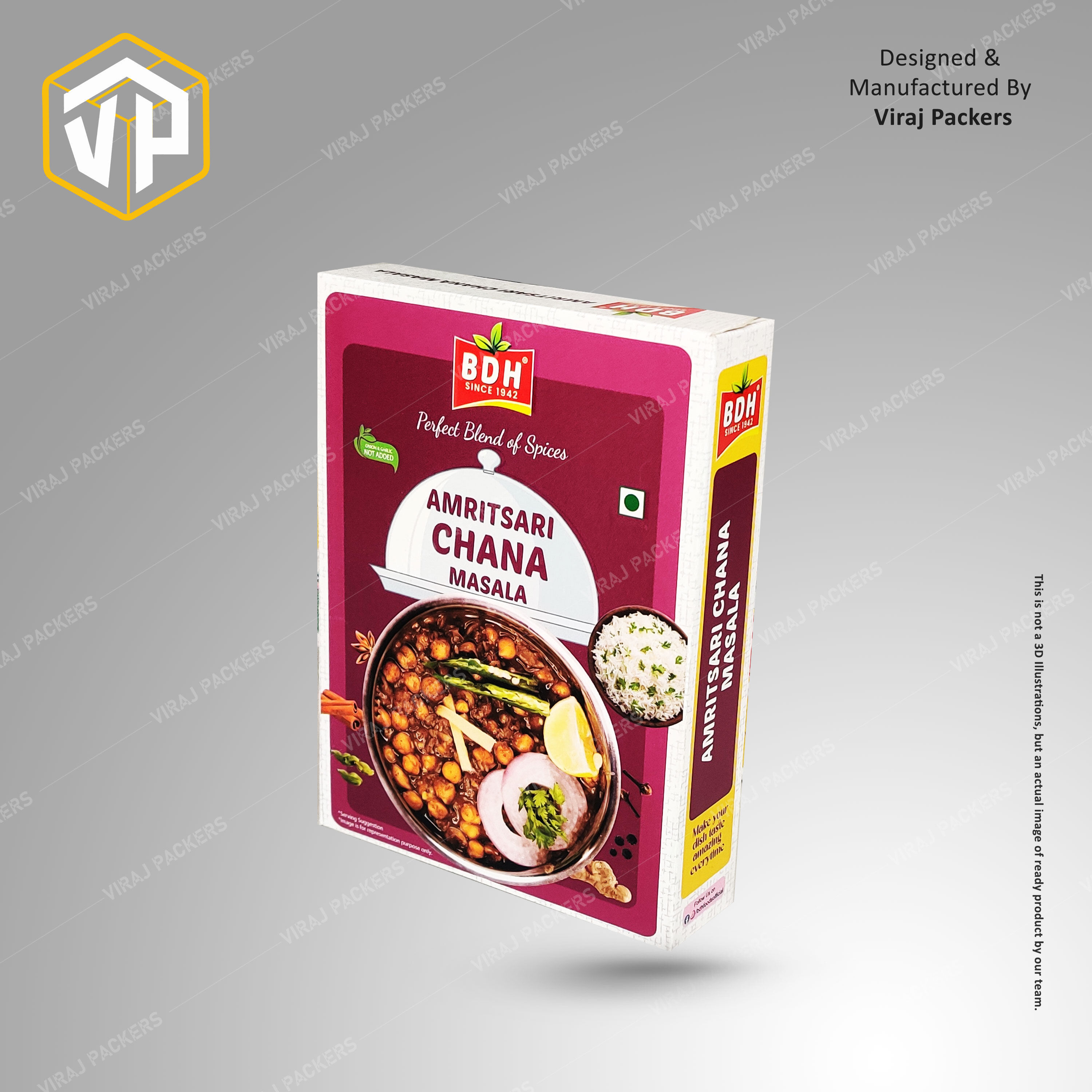 Customized Chana Masala Packaging Boxes Manufacturer