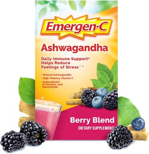 Emergen-C Vitamin C Ashwagandha Drink Mix, Dietary Supplement - 18 Count