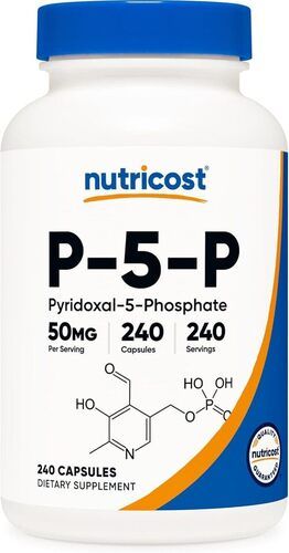 Nutricost P5P Vitamin B6 Supplement 50mg, 240 Capsules (Pyridoxal-5-Phosphate)