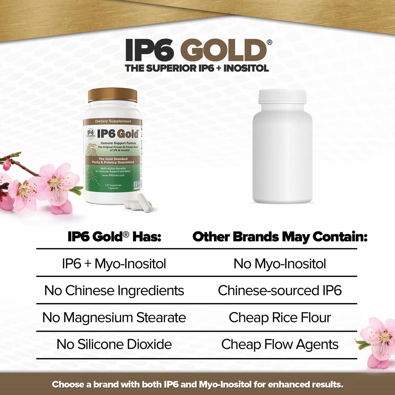 IP-6 International 6 Gold, Immune Support Formula, 120 Veggie Caps