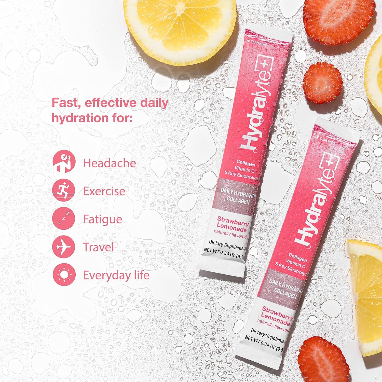 Hydralyte Plus Collagen, VERISOL Collagen for Healthy  20 Ct