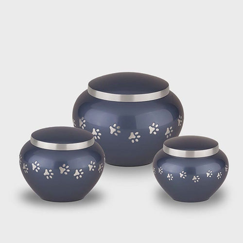 Blue Odyssey Glossy Pet Funeral Urn For Animal Ashes