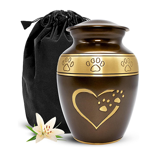 Brown Pet Cremation Urn For Ashes