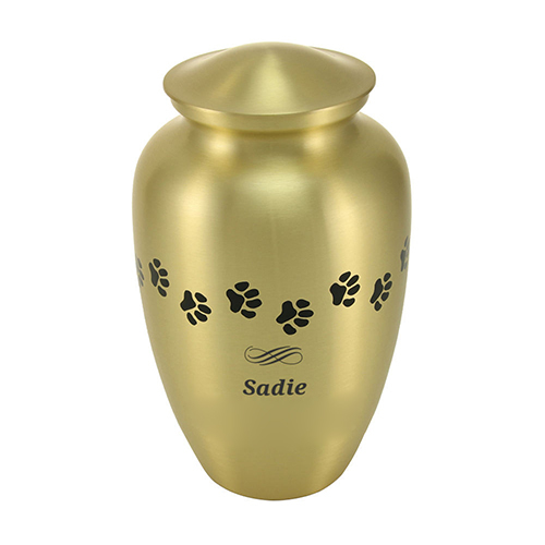 Brass Paw Series Pet Cremation Urn